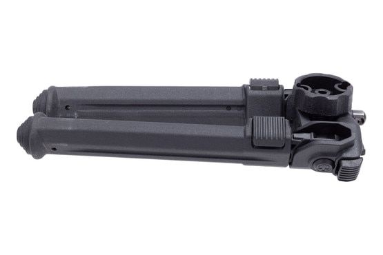 Lightweight M-LOK compatible bipod, black.